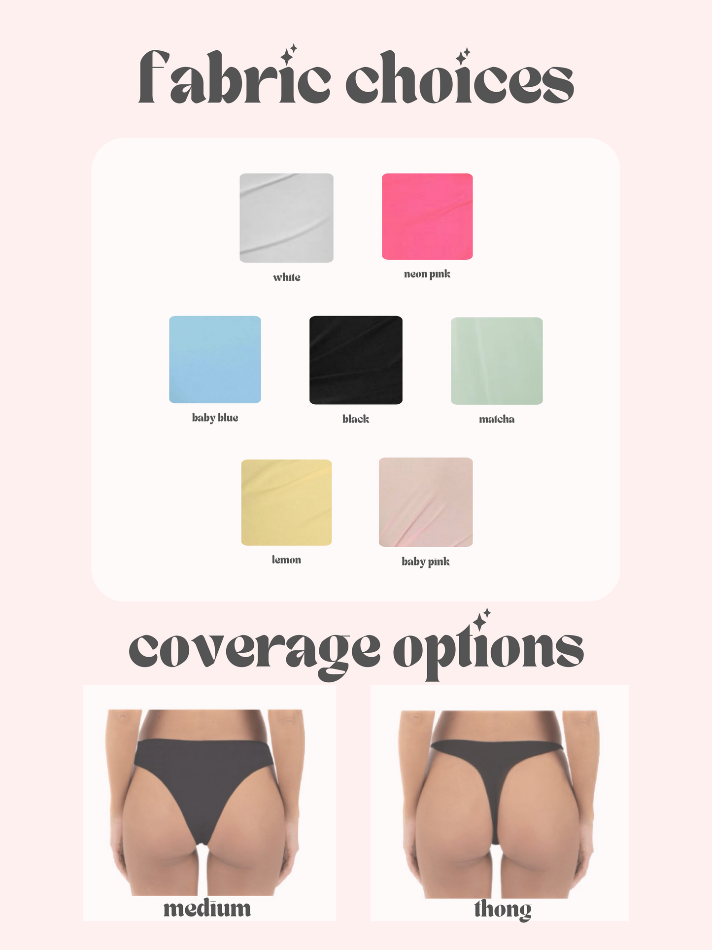 Lace Bikini Bottoms (choose your own colour)